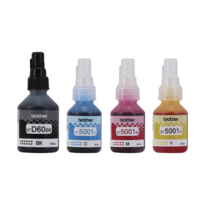 Kit de 4 tintas Brother BT-D60 108ml, BT5001 CMY 48.8ml