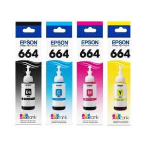 Kit de Tanque de Tinta Epson T664, 70ml, 4 Botellas Negro/Cian/Magenta/Amarillo