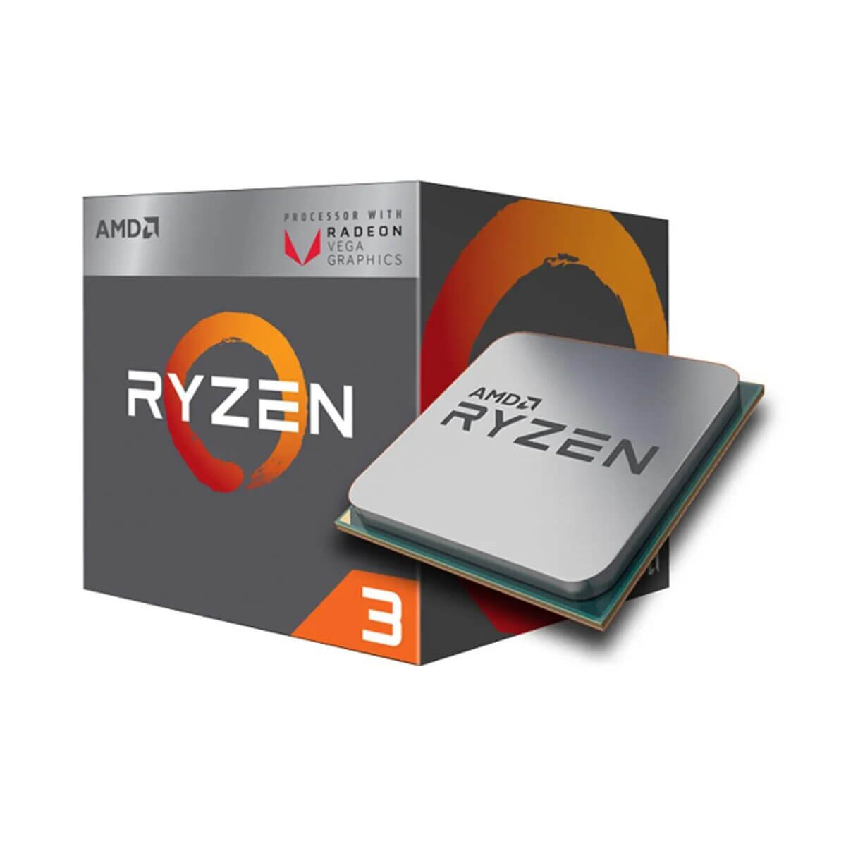 marcador modelo bandera Procesador AMD Ryzen 3 2200G, Radeon Vega 8, S-AM4, 3.50GHz - Coimprit