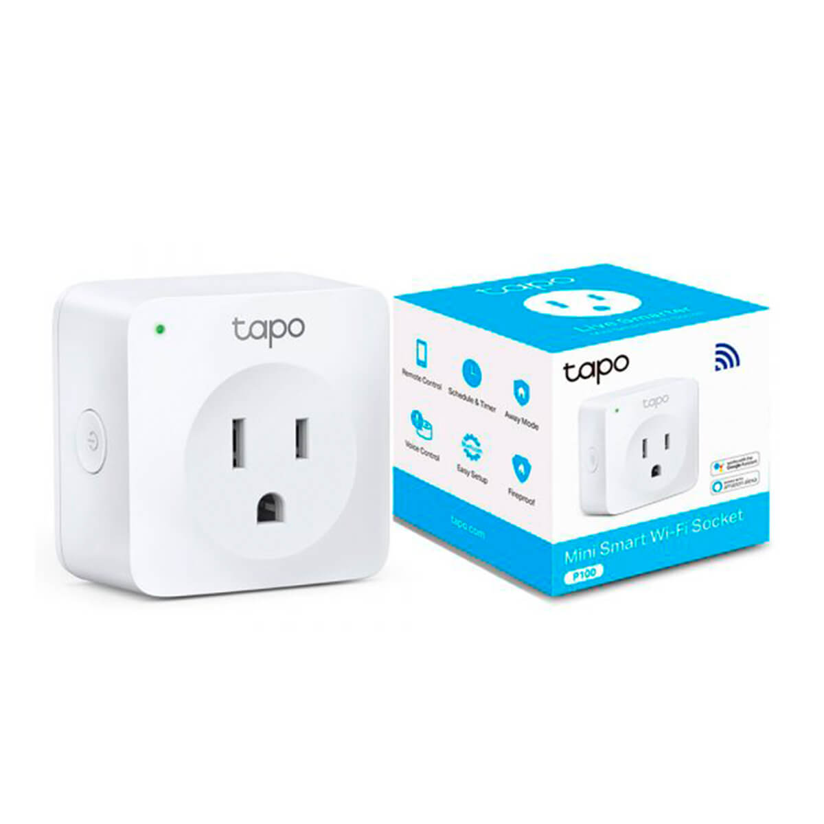  TP-Link Tapo Smart Plug Mini, toma de wifi para el hogar  inteligente funciona con Alexa Echo y Google Home, no requiere  concentrador, se necesita una nueva aplicación Tapo (P100 paquete de