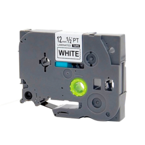 Cinta Brother TZE231 Negro en Blanco, 12mm x 8m P-Touch